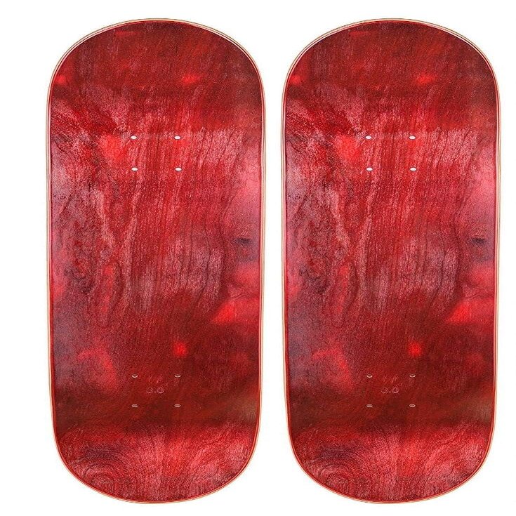 Cal 7 Blank Maple Skateboard Decks with Grip Tape| Two Pack (Red, 8.5 inch)
