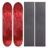 Cal 7 Blank Maple Skateboard Decks with Grip Tape| Two Pack (Red, 8.5 inch) view 2