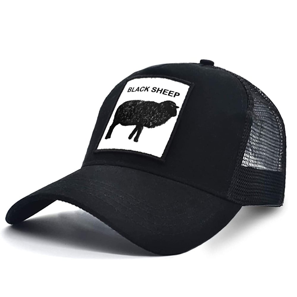 Animal Baseball Cap Patch Embroidered Unisex Women Low Profile Trucker Hat Men Plain Mesh Adjustable Outdoor Sport Hunt Ball Caps (Sheep)