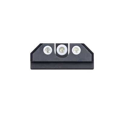 Night Fision Tritium Night Sight Set for CZ USA P-10 C/F - White Front Ring, Square U Notch White Rear Rings