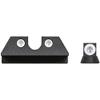 Night Fision Tritium Night Sight Set for CZ USA P-10 C/F - White Front Ring, Square U Notch White Rear Rings view 2