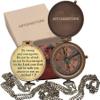 Engraved Nautical Compass, Personalized Compass, Mens Gift, Groomsmen Gift, Wedding Gift, Hiking Gift, Corporate Gift,(Engraved with Leather Box) view 1