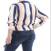 Project 28 NYC Women's Striped Wrap Top, Pink/Navy Stripe, Small view 2