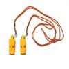 1 Stop Soccer Safety Loud Pealess Outdoor, Survival, Soccer Boat Safety, Lifeguard Rescue, Marine Emergency Whistle + Lanyards | 2pk Bundle + Lanyard (Yellow) view 1