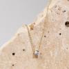 PAVOI 14K Gold Plated Crystal Solitaire 1.5 Carat (7.3mm) Cubic Zirconia Dainty Choker Necklace | Gold Necklaces for Women view 3