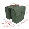 TOURBON Double Cycling Bike Bicycle Pannier Bags for Rear Rack (Water-resistant Canvas, Roll-up) view 3