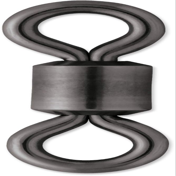 Black SS Rolling Swivel #8