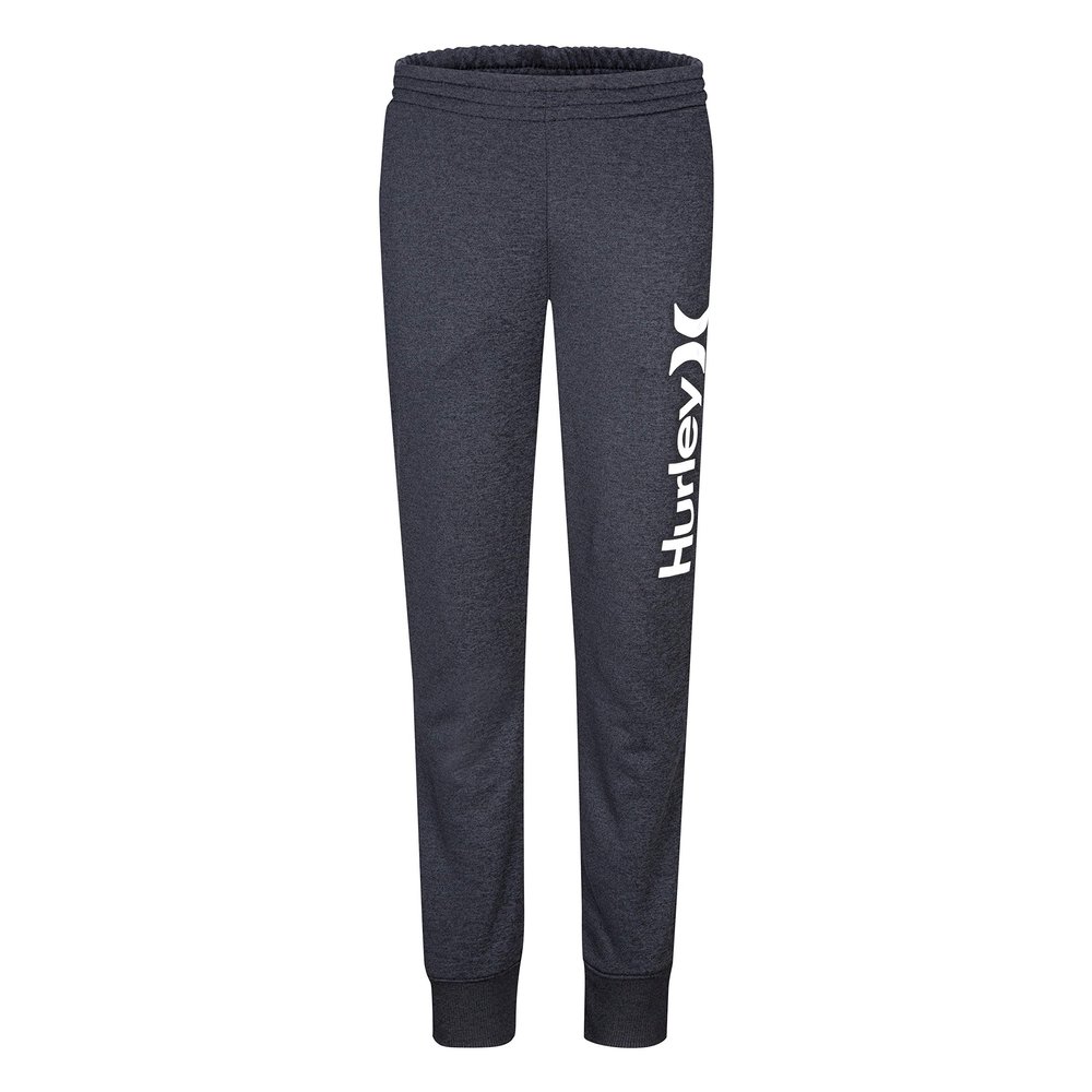 Hurley Boys' Little Fleece Jogger Pants, Black Heather Solar, 4