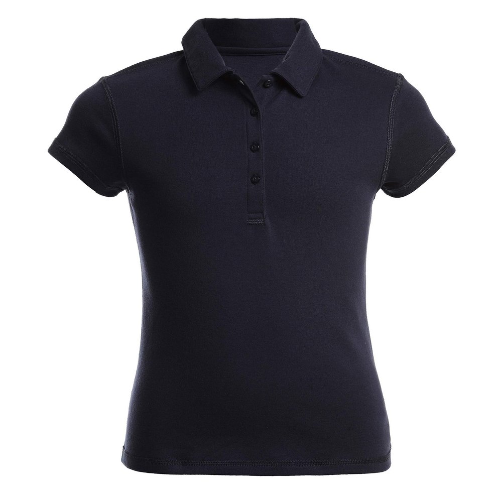 Chaps Girls' School Uniform Sensory-Friendly Short Sleeve Solid Polo, Navy, XX-Small (4/5)