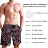 visesunny Red Rose Guitar Print Mens Beach Shorts Summer Swim Trunks Sports Running Bathing Suits with Mesh Lining view 4