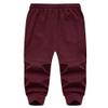 MAGNIVIT Men's 3/4 Joggers Gym Workout Training Sweatpants with Zipper Pockets 3/4 Pants Jogger Sweatpant Capris for Men Burgundy view 4