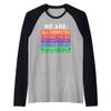 Social Justice Human Rights Equality Inclusive Equity AOC Raglan Baseball Tee view 1