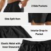MIER Men's Workout Running Shorts Quick Dry Active 5 Inches Shorts with Pockets, Lightweight and Breathable, Black, XXL view 3