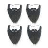 Black Full Beard and Mustache face Beard for Kids Elastic Facial Hair Halloween Viking Costume 4 Pack view 1