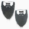Black Full Beard and Mustache face Beard for Kids Elastic Facial Hair Halloween Viking Costume 4 Pack view 3