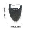 Black Full Beard and Mustache face Beard for Kids Elastic Facial Hair Halloween Viking Costume 4 Pack view 4