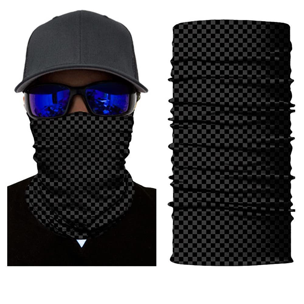 UNbrand Face Scarf Neck Gaiter Tube UV Headwear Bandana Balaclava Headband for Motorcycling Cycling Hiking Fishing Hunting (Carbon Fiber)