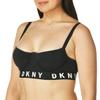 DKNY Women's Cozy Boyfriend Underwire Bra Top Bra, Black/White, 36A view 1