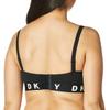 DKNY Women's Cozy Boyfriend Underwire Bra Top Bra, Black/White, 36A view 2