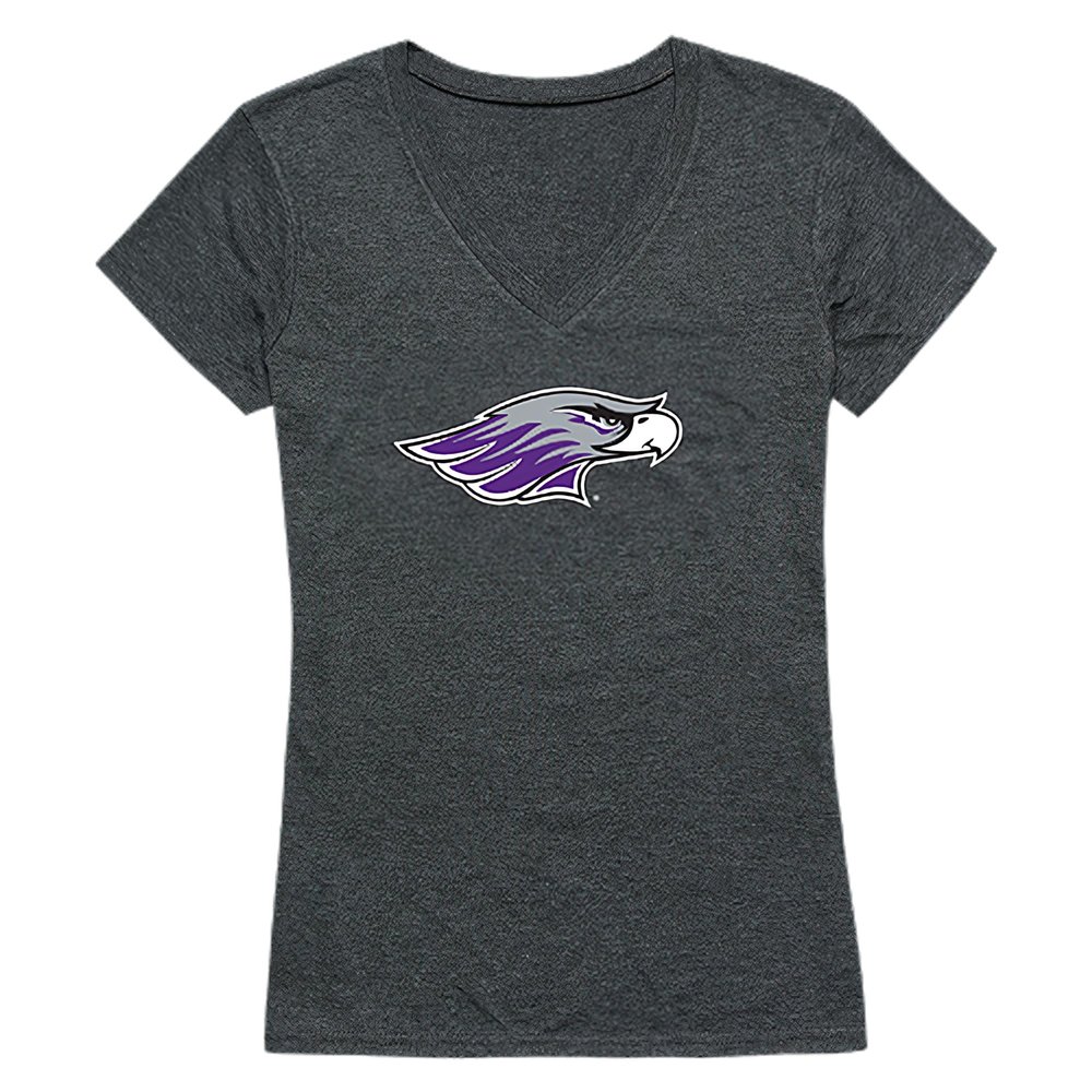 UWW Wisconsin-Whitewater Warhawks NCAA Women's Cinder T Shirt - Heather Charcoal, X-Large