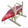 2-Place One-Sided Kayaks/SUP Log Racks, Freestanding SUP Paddle Board Rack for Garage, Kayak Rack Surfboard Outdoor Storage Racks, Kayak Stands, Surfboard Stand, Paddle Holder - Natural view 4
