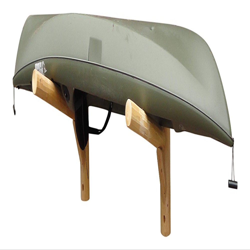 Wall-Mount 1-Place Log Kayak Storage Rack, Canoes, Indoor & Outdoor Surfboard Storages, Canoe Wall Racks, Garage Surf Racks Wall Storage, Garage Canoe Storages - Unfinished