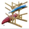 8-Place Low 4 Kayaks + 2 SUP + 2 Canoe Log Racks, Freestanding Garage Kayak Storage Rack, Surfboard Stands, SUP Racks, Surfboards Steady Stand, Kayak Rack Canoe Storage - Natural view 4