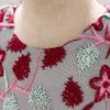 2T 24 Months 3T Fancy Burgundy Baby Girls Dress Fit Knee Length Tulle Vintage Princess Floral Summer Baptism Wedding Party Little Girl Dress 2 3 view 4