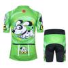 Children Bike Clothing Riding Summer Cycling Jersey Shorts Padded Bicycle Sportswear Dog Green XXL view 3