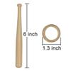 TIHOOD 2PCS Wooden Baseball Display Stand Holder -Consists of 3 Mini Baseball Bat view 3