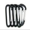 OnDepot 100 Pack of 3 inches Carabiner Spring Belt Clip Lot Snap Key Chain 75mm Aluminum Color, Black/Blue/Silver/Mix Color (Black 3" (100 Pack)) view 1