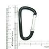 OnDepot 100 Pack of 3 inches Carabiner Spring Belt Clip Lot Snap Key Chain 75mm Aluminum Color, Black/Blue/Silver/Mix Color (Black 3" (100 Pack)) view 3