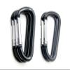 OnDepot 100 Pack of 3 inches Carabiner Spring Belt Clip Lot Snap Key Chain 75mm Aluminum Color, Black/Blue/Silver/Mix Color (Black 3" (100 Pack)) view 4