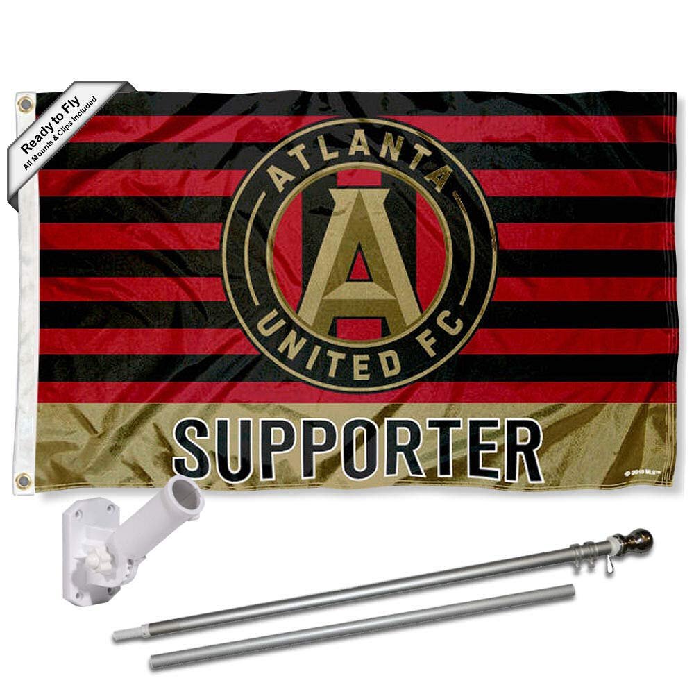 Atlanta United Football Club Supporter Flag Pole and Bracket Set