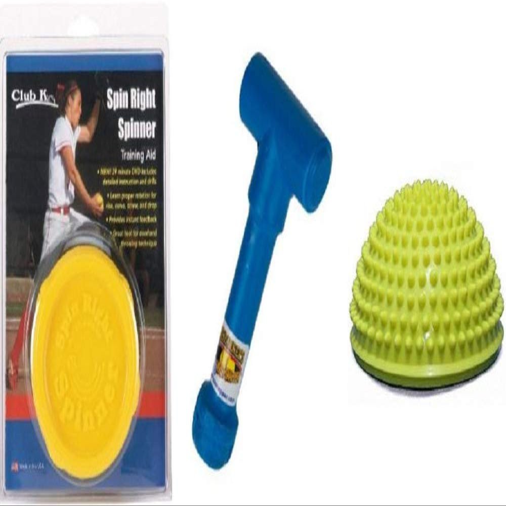 Spin Right Spinner + Power POD + Ernie Parker's Wrist Snapper Fastpitch Softball Pitching Training Aids Equipment Gear