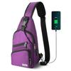 AMJ Crossbody Sling Bag Men Women, Casual Shoulder Backpack, Chest Daypack Satchel for Hiking Travel (Small, Purple) view 1