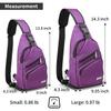 AMJ Crossbody Sling Bag Men Women, Casual Shoulder Backpack, Chest Daypack Satchel for Hiking Travel (Small, Purple) view 2