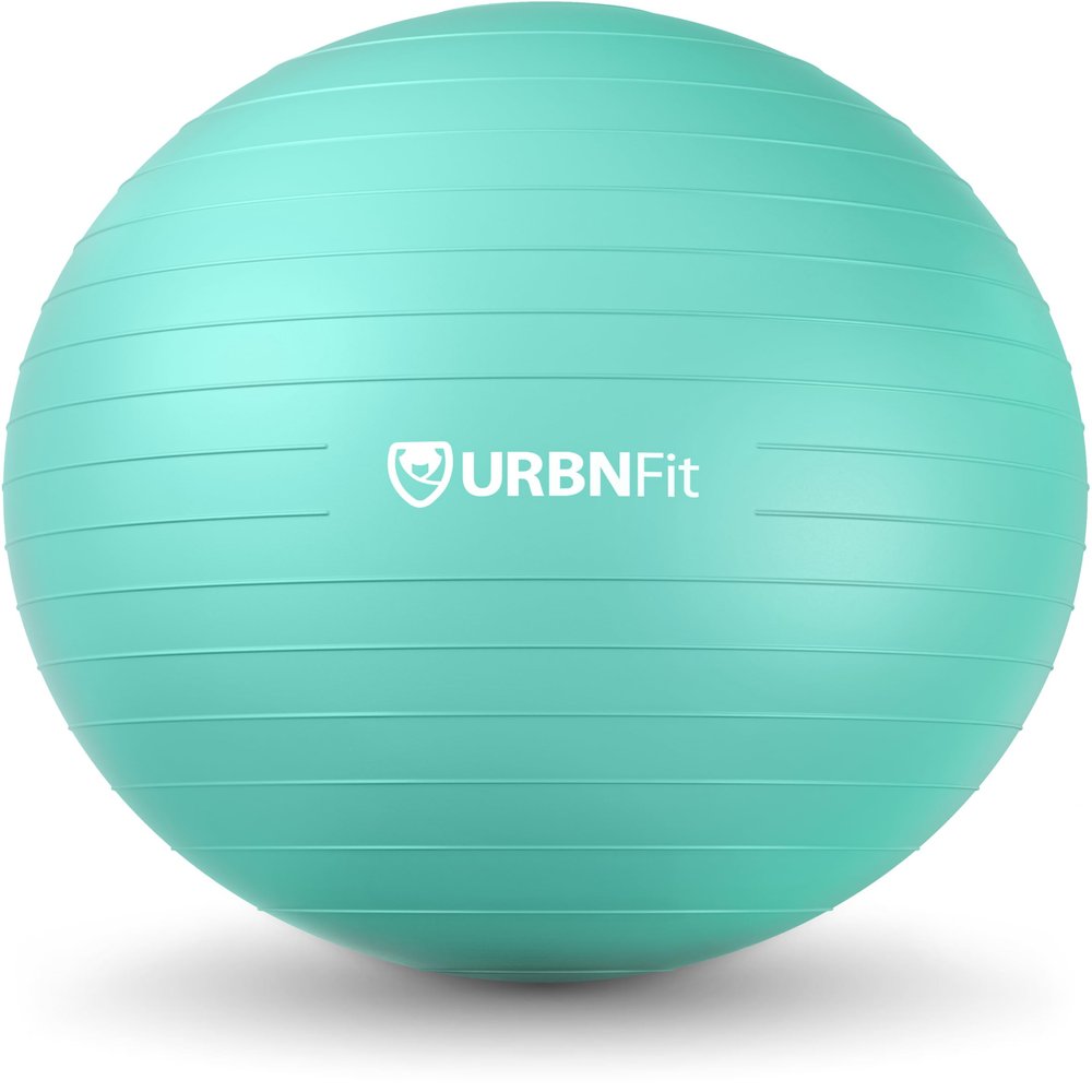 URBNFit Exercise Ball - Yoga Ball in Multiple Sizes for Yoga, Pilates, Pregnancy, Stability - Anti-Burst Swiss Balance Ball w/Quick Pump Office Ball Chair for Home and Gym 26 Inch - Teal