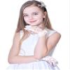 Sumind Girls White Lace Princess Gloves Little Girls Tea Party Princess Dressing Gloves for Wedding Pageant Cosplay view 3