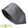 8CM Stylish Tie For Men Polyester Solid Stripes Ties For Wedding,Party,Daily Dress,Birthday'Gift (C5 black) view 2