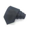 8CM Stylish Tie For Men Polyester Solid Stripes Ties For Wedding,Party,Daily Dress,Birthday'Gift (C5 black) view 3