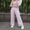 The Drop Women's Blush High Rise Wide Leg Pant by Kayleigh, -Blush, L view 1