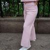 The Drop Women's Blush High Rise Wide Leg Pant by Kayleigh, -Blush, L view 3
