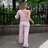 The Drop Women's Blush High Rise Wide Leg Pant by Kayleigh, -Blush, L view 4