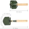 MASTIFF GEARS Folding Survival Shovel - Wooden Handle, Heavy Duty Carbon Steel Military Entrenching Tool for Camping, Off Road, Beach & All-Terrain Digging (Classic w/Pick) view 2