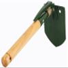 MASTIFF GEARS Folding Survival Shovel - Wooden Handle, Heavy Duty Carbon Steel Military Entrenching Tool for Camping, Off Road, Beach & All-Terrain Digging (Classic w/Pick) view 3