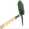 MASTIFF GEARS Folding Survival Shovel - Wooden Handle, Heavy Duty Carbon Steel Military Entrenching Tool for Camping, Off Road, Beach & All-Terrain Digging (Classic w/Pick) view 4