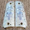 1911 Grips Gold Plated Full Size Punisher Ambi Safety Cut view 1