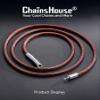 Braided Brown Leather Necklace Cord, 3MM 22 Inches with Stainless Steel Clasp, Waterproof Rope Chain for DIY Jewelry Unisex Gift view 3
