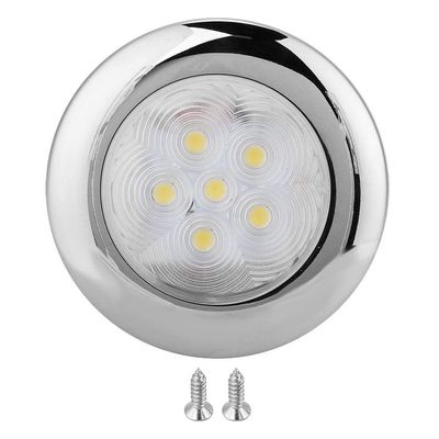 Aramox Boat LED Dome Light, 6 LED Navigation Light Lamp 12V DC Stainless Steel White For Marine Boat
